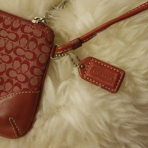 Red Coach Wristlet - Picture 2 of 3